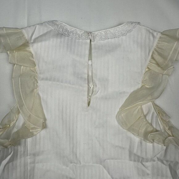 NWT Coach Sleeveless Cotton‎ Silk Ruffle Top Size 4 Lace Eyelet Studded Feminine - Picture 13 of 15